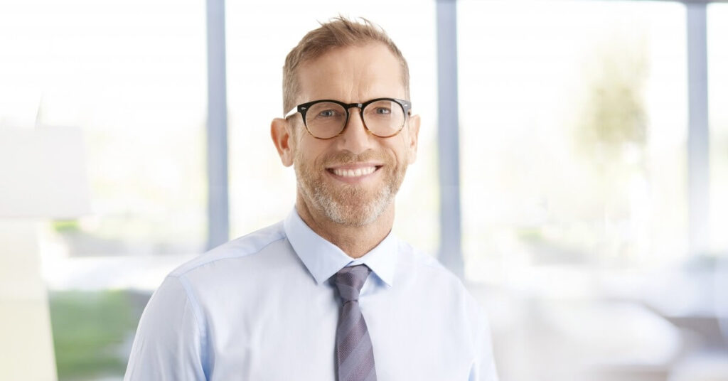 man smiling at camera